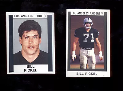 1988-89 BILL PICKEL Oakland Raiders Sticker Lot Panini • $2