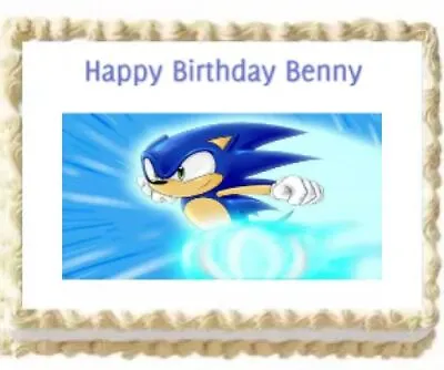 $15 • Buy Sonic The Hedgehog  Edible Cake Image Party Topper Decoration  U Pick Size