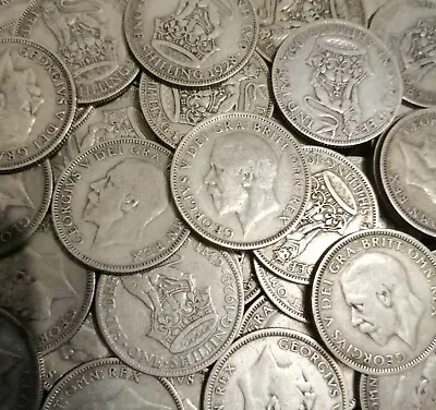 £29 • Buy Pre 1947 British Silver Coins - 10 Shillings - George V - Bulk Not Scrap 