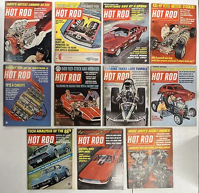 Lot (11) 1967 Hot Rod Magazine Rat Rods Bonneville Chevy Ford Vw Rare! • $55.97