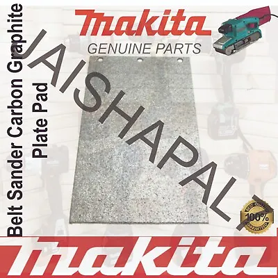 2 X Genuine Makita Belt Sander Carbon Graphite Plate Pad Model 9403 MT190 MT9 • £6.99
