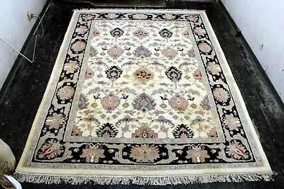 9x12 Vintage Hand Knotted Wool Floral Oriental Indian Rug • $0.99