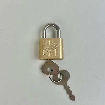 Vintage Mini Security Lock Walsco Padlock Working! With 2 Keys Made In USA • $12.75