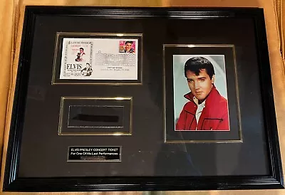 Elvis Presley Framed Picture For Unused Ticket • $39.99