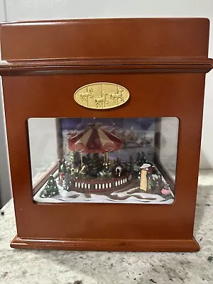 Mr. Christmas Symphony Of Bells Animated Carousel Wood Music Box 50 Songs Works • $91.99