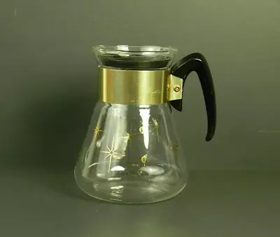 Vintage Corning Atomic Starburst 6 Cup Coffee Pot Carafe With Lid • $22