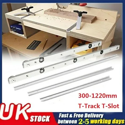 Aluminium 500/800/1220mm T-Track T-Slot Miter Jig Tools For Woodworking Router  • £14.55