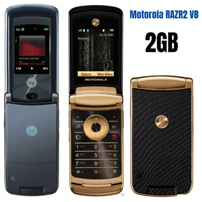Unlocked Original Motorola RAZR2 V8 Mobile Phone 2GB Flip GSM Cell Phone • $54.99