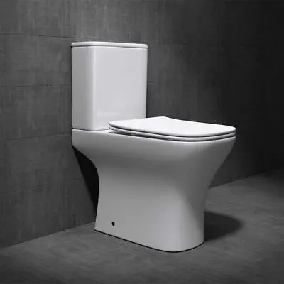 £159.89 • Buy Bathroom Toilet Pan & Cistern Ceramic Close Coupled Rimless WC Soft Close Seat