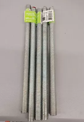 Everbilt Threaded Rod 548899 5/8 In X 12 In Zinc 11 TPI 5 Pack!!!!  • $33.99