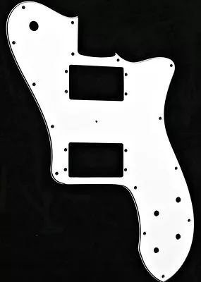 NEW 72 Tele Deluxe Pickguard WHITE HH 3 Ply For USA Style Telecaster Guitar • $27.99