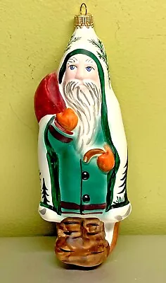 $74.88 • Buy Vaillancourt Scherenschnitte Santa Glass Ornament Poland 1st Of A Kind Folk Art