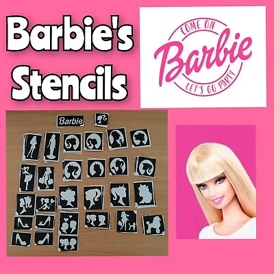 £0.99 • Buy Glitter Tattoo / Face Paint Stencils. Barbie X 20 Children Birthday Party