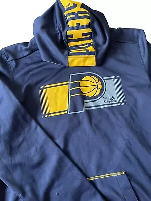 NBA Basketball Indiana Pacers Adidas Climawarm Boys XL 18 Hoodie Pullover • $22