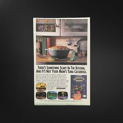 Monster In My Pocket Video Game Original Print Ad 90's 1992 Nintendo NES Konami • $14