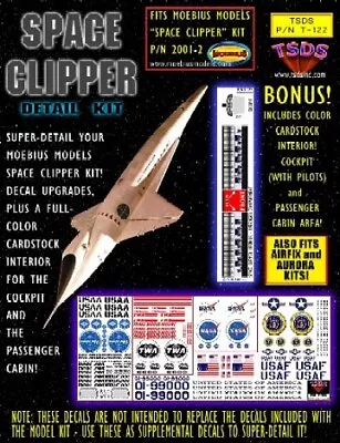 TSDS 122 1/190 Space Clipper Orion Decal Set & Color Fold-Up Interior For MOE • $16.99