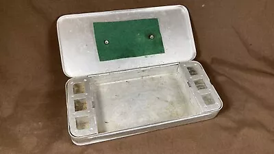 Rare A.A.W. Co Perrless Fly Fishing Metal Case Wallet Tackle Box Vintage Antique • $78.50