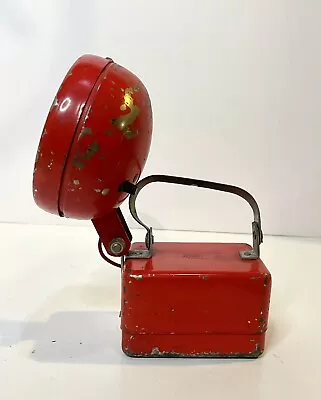 Vintage ‘50s Flashlight DELTA POWERTOP Electric Lantern Delta Red Untested • $40.50