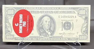 Money Memo Pad $100 Bill • $9.99