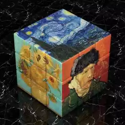 Rubik's Cube Van Gogh Theme Starry Night Theme Creative Gift Toys Puzzle Cube • $15.88