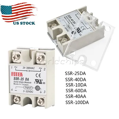 25A/40A/60A SSR-25DA/40DA/60DA New Solid State Relay Module Alloy Heat Sink • $6.89