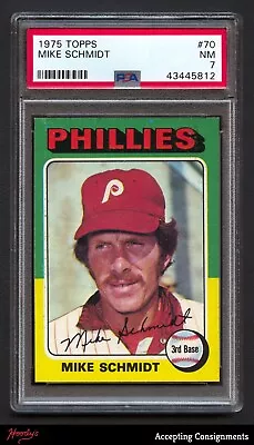 1975 Topps #70 Mike Schmidt PHILLIES PSA 7 NM • $0.99