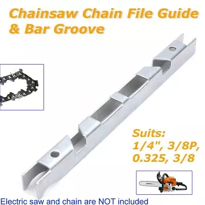 Gauge File Guide Bar Groove Depth Tools Cleaner Raker 1/4 3/8 Chainsaw Tool UK • £8.04