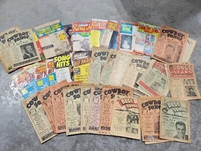 34 Vintage Cowboy Songs & Country Music Roundup Magazines 50s 60s Nashville TN  • £48.62