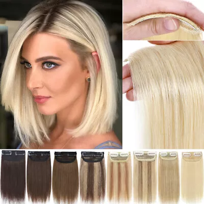 $9.40 • Buy 4 -12  Short Hair Pad Clip In Real Remy Human Hair Extensions One Piece Thick 6 