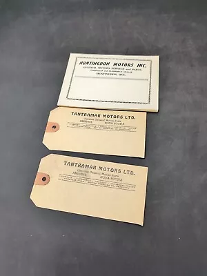 Vintage GM General Motors Dealership Parts Tags And Notepad • $22