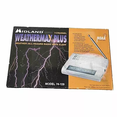 VINTAGE- MIDLAND 7 Channel Weathermax Plus WEATHER RADIO Model #74-109 NIB • $19.99