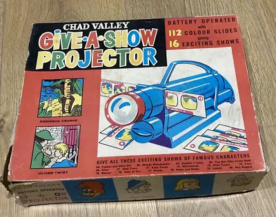 Vintage Chad Valley  Give A Show Projector   - Boxed & Complete Set Of 16 Slides • £28.99