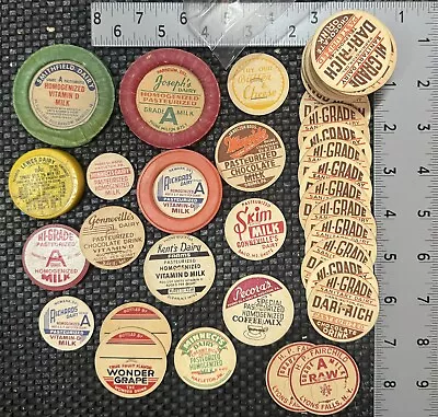 Large Lot Of Vintage Milk And Juice Bottle Tops • $15