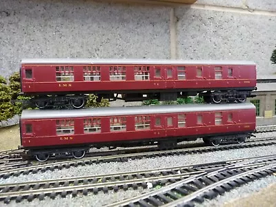 £1 • Buy Hornby LMS Brake 1st Coaches R423 X 2 For OO Gauge Model Train Set