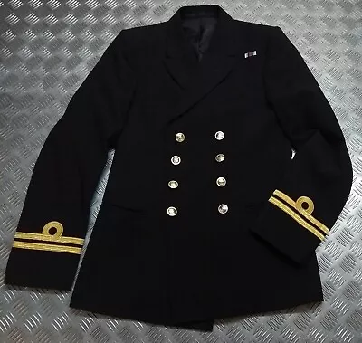 No1C Lieutenant Diagonal Serge Dress RN Officer Jacket British Naval Uniform 100 • £169.99