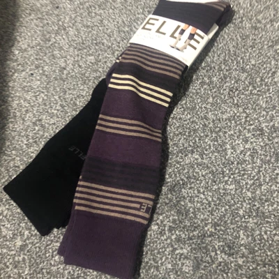 £6 • Buy Elle Socks Purple Abd Black Pair