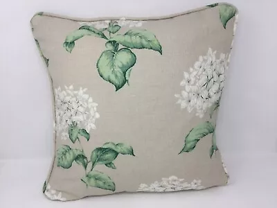 2 X16  Laura Ashley Heligan Linen Hydrangea Double Sided Cushion Cover Piped Zip • £79.98