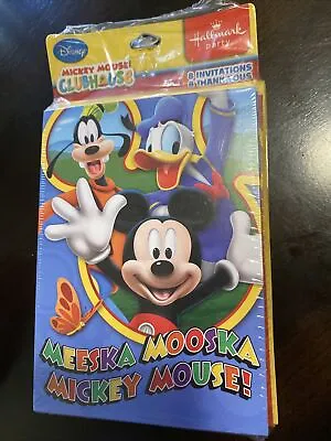 New 8 Hallmark Party Disney Mickey Mouse CLUBHOUSE Party Invitations Thank You • $2.29
