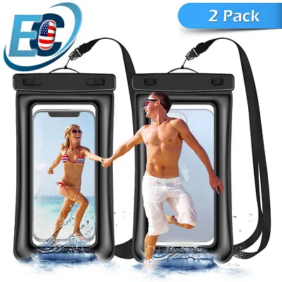 $7.99 • Buy 2Pack Floating Waterproof Cell Phone Pouch Dry Bag Case Cover For IPhone Samsung