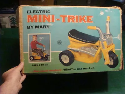 Electric MINI-TRIKE -- UNUSED -- MARX Rare Outdoor Toy -- 1971 -- Big Wheel • $606.64