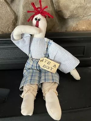  Primitive Raggedy AndyDoll It's A Boy Raggedy Andy Doll Handmade • $24.99