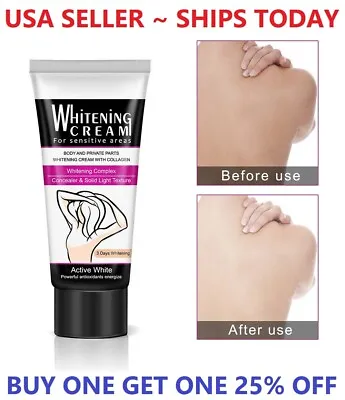 $6.98 • Buy Dark Skin Whitening Bleaching Cream For Sensitive Area Armpit Legs Knees Face