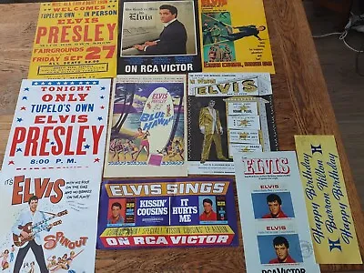 Elvis Presley Memorabillia Lot- 10 Replicas From Graceland Archives Posters • $21.90