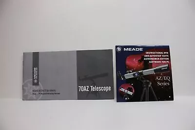 Meade 70AZ Telescope Manual & Autostar Suite Software AZ/EQ Series DVD • $6.95