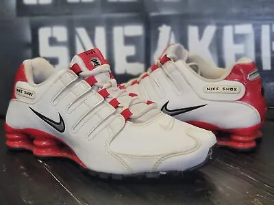 2019 Nike Shox NZ White/Red Running Trainers Shoes 378341-110 Men 8 • $125.10