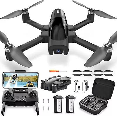 GPS Drone With 4K Camera For Adults TSRC A6 Foldable RC Quadcopter 46 Mins Fly • $88.99