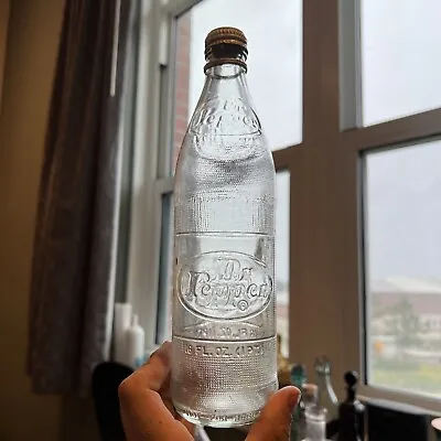 Vintage NDNR 16oz Dr Pepper Soda Bottle Embossed Roanoke VA Virginia Tough Size • $14.95