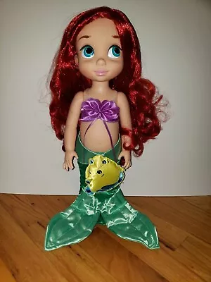 Disney Animators Collection Ariel Mermaid Tail Red Hair Doll Flounder • $34.50