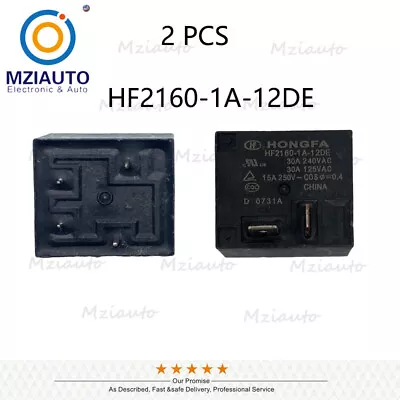 For Hongfa HF2160-1A-12DE Miniature High Power Relay 4-Pin 12VDC 30A 240VAC 2PCS • $9.16