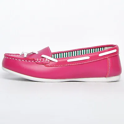 £13.87 • Buy Seafarer Yachtsman Womens Casual Slip-On Leather Classic Boat Deck Shoes Pink